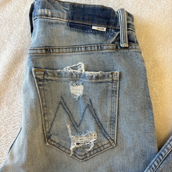 Mother The Tomcat Women's Jeans Size 27 The Confession Wash Distressed Blue - Picture 4 of 16